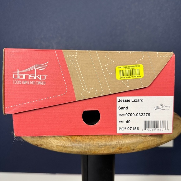 Dansko "Jessie Lizard"  Tan Leather Slide Sandals, Size 40 (9.5) - Picture 11 of 11